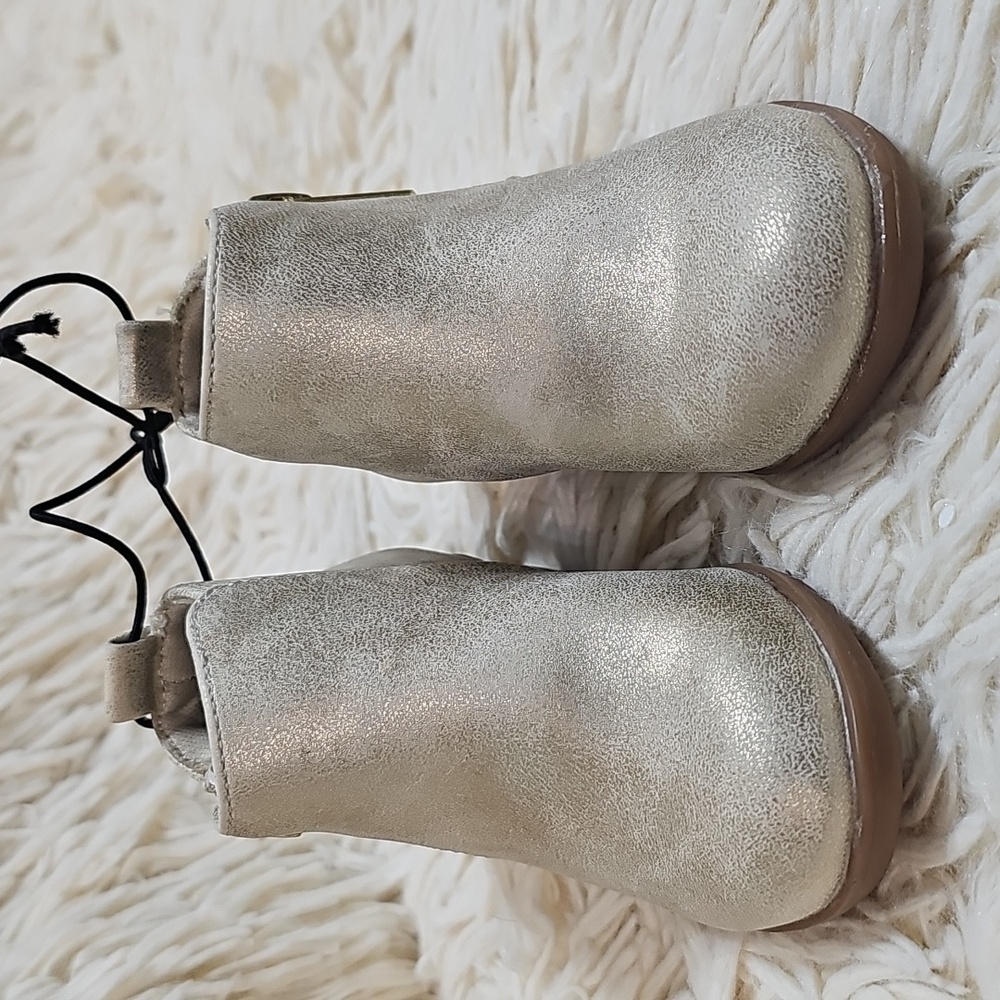 Kids Okie Dokie Gold "LIL CORA" Ankle Boots 5M - Picture 5 of 11